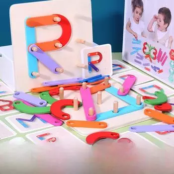 Wooden Balls Educational Toys for Kids: Shape-Matching Column Sets and Building Blocks for Boys and Girls