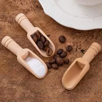 Деревянная ложка для соли для ванны из натурального бука, эргономичная ручка, многофункциональная кухонная ложка для соли для ванны, сахара, кофе, подарка C