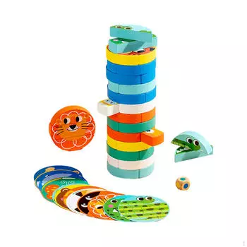 Wooden Blocks Stacking Game Tumble Towers Cute Montessori Toys Board Games for Festival
