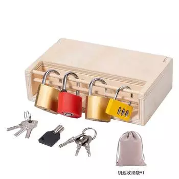 Wooden Box Lock Non Electric Learning Toy For Kids Early Training Educational