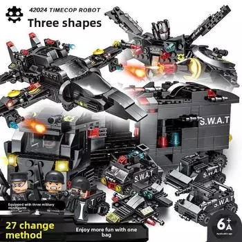 Wooden Bus Small Particles Assembled Educational Children s Men s Gift Toys