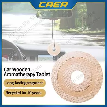 Деревянная таблетка для замены аромата автомобиля, освежитель воздуха, буковые чипсы для эфирных масел, диффузор, автомобильные духи, твердые сменные аксессуары