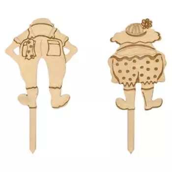 Wooden Character Garden Signs – Decorative Stakes For Potted Plants And Outdoor Landscaping One Size