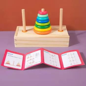 Wooden Children S Early Education Educational Eight-Story Hannota Rainbow Tower Building Block Storage Stacking Music Matching Toys