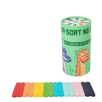 Wooden Color Classification Cognition Cup Montessori Colored Wooden Stick Toy Kids Gift Style3