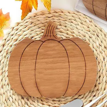 Wooden Cutting Board Cheese Pumpkin Shaped Multipurpose Kitchen Gadget Snack Dessert Tray for