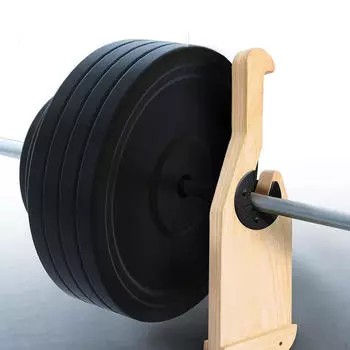 Wooden Deadlift Barbell Jack Stand with Groove Accessory Portable for Loading Unloading Labor Saving