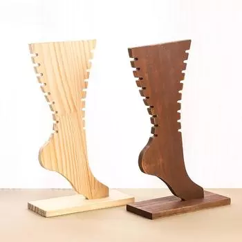 Wooden Foot Shaped Anklets Display Stand Wooden Detachable Jewelry Holder Jewelry Display Stand Jewelry Display Rack Anklets Bracelet Necklace Display естественный