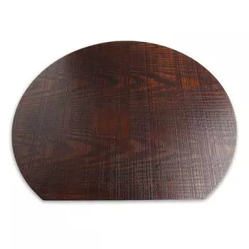 Wooden Half Moon 2 Shaku 36 x 32 x Current Model J-kitchens Placemat, Pattern, (1.5 ft), Lacquered, 0.5cm,
