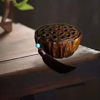 Wooden Incense Burner Holder Handmade Furnishings Desk Backflow Decoration Censer