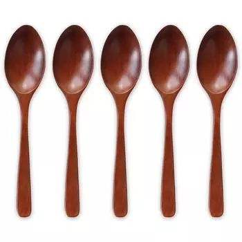 Wooden lacquered curry set of Current model J-kitchens spoons, 5, 18.5x4cm,