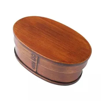 Wooden Lunch x x Lacquered Current Model j-kitchens Humidity-Regulating Box, 18.5cm 11.5cm 6.3cm, 500ml, Brown,