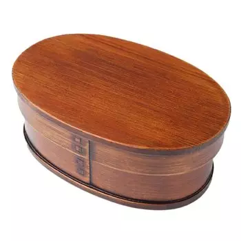 Wooden Lunch x x Lacquered Current Model j-kitchens Humidity-Regulating Box, 18.5cm 11.5cm 6.3cm, 500ml, Brown,