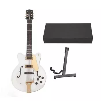 Деревянная миниатюрная гитара, изысканная полая мини-модель музыкального инструмента для детей, игрушки, украшение дома