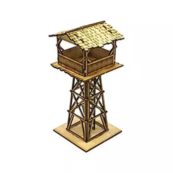 Wooden Model Kits 1:72 Tower Building Model Kits Railway Layout for Architecture Model