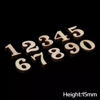 Wooden Numbers Embellishments 100Pcs Scrapbooking Cards Making Handmade for School Teachers Teaching Props