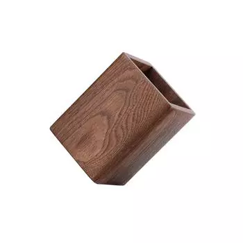 Wooden Pencil Stationery Organizer, Square Cup Holder, Black Walnut Wood, Desk Decoration, for Stationery, Make