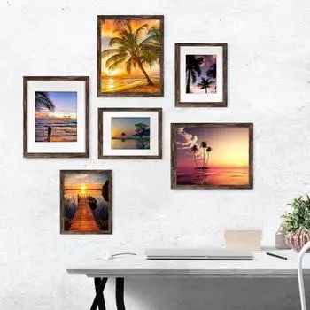 Wooden Picture Frame Wall Mount Picture Frame with Stand Tabletop Photo Frame with S