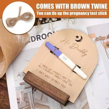 Деревянная табличка с объявлением о беременности, одинарная фоторамка для объявления о беременности, рождественский подарок для молодых пап, крещение ребенка