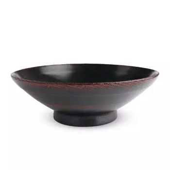 Wooden Shallow x Current Model J-kitchens Bowl, Fabric-Covered, Bowl, Akebono, 14.8 5cm,