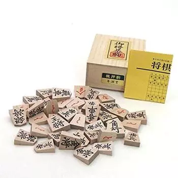 Wooden shogi wooden maple push pieces with red lining the most popular typeface of the four major in a paulownia pieces, (Hishiko, typefaces), box. красный