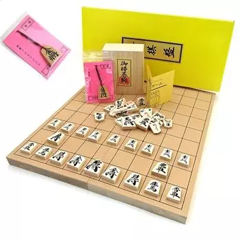 Деревянные сёги Ямагата Тэндо Ёё резные фигуры с 7-слойной доской для сёги и самым популярным набором прессованных фигур для сёги, нэцкэ, Шин-Кацура №.