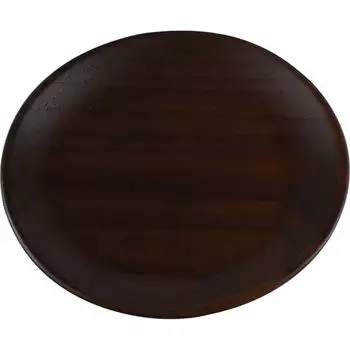 Wooden Tableware Plate Small Plate Mame Plate Oval 10 x 8cm Walnut Dark Brown Approx. V-077
