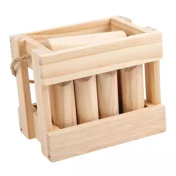 Wooden Throwing Game Throwing Bowling Throwing Scatter for Backyard Lawn