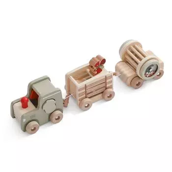 Wooden Train Shape Puzzle for Kids, Early Educational Color Matching Toy, Squirrel Pulling Mini Train, Creative Birthday,Christmas Gift, Mixed Color Car Toy