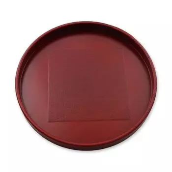 Wooden tray 7 inch cloth pasted Negoro round x 2cm Current model J-kitchens 21