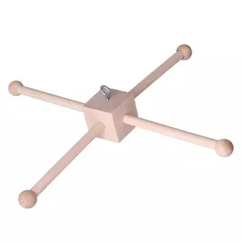 Wooden Wind Chime Wooden Frame Crib Hanger Nursery Room Mobile Wooden Mobile Hanger Wooden Mount Increases Attention