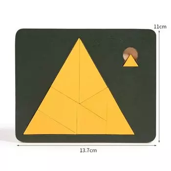 Wooden Wooden Geometric Puzzles Geometric Shape Puzzles Challenge Toy Teaching Aid E