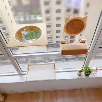 Woodiness Кошачья когтеточка, лазалки, домашняя роскошная дорожка для скалолазания, современная настенная многофункциональная мебель для кошек