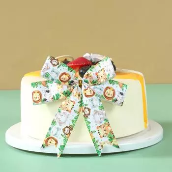 Woodland Animal Theme Ribbon Forest Wired Cute Animal Print Ribbon for Gifts Jungle Safari Birthday Party Decor Kids Baby Shower