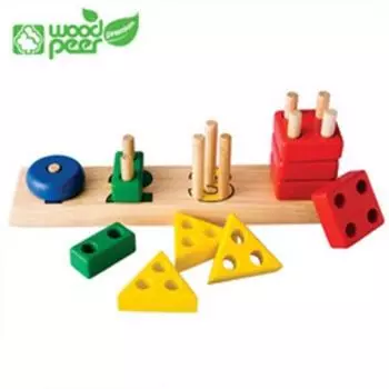Woodpia 123 формы, набор, 1 комплект, корейские детские товары