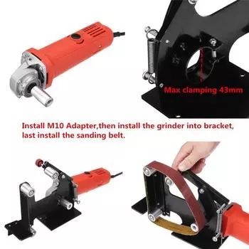 Woodworking Electric Angle Grinder Belt Sander Metal Wood Sanding Belt Adapter for 100 Angle Grinder Metal Polishing 543x30mm