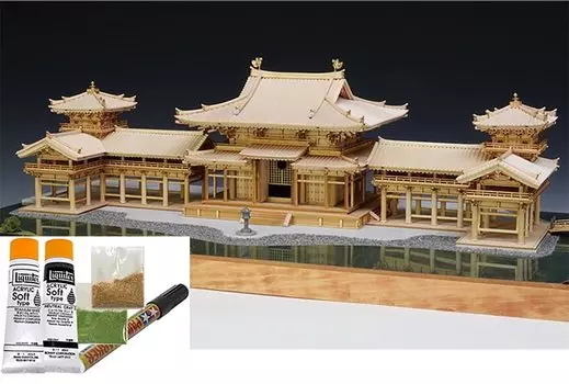 Woody Joe деревянная архитектурная модель Byodoin Phoenix Hall сборочный комплект 1/120 (Тип Сираки) + Диорама/Краска