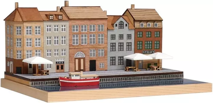 Woody Joe European Cityscape Series Denmark Copenhagen Wooden Model Assembly Kit 1/220 (Scenery)