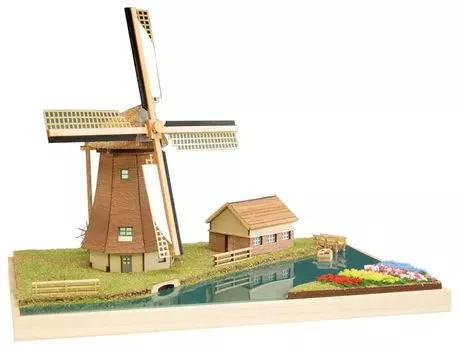 Woody Joe European Cityscape Series Нидерланды Деревянный набор для сборки модели Kinderdijk, (Декорации)