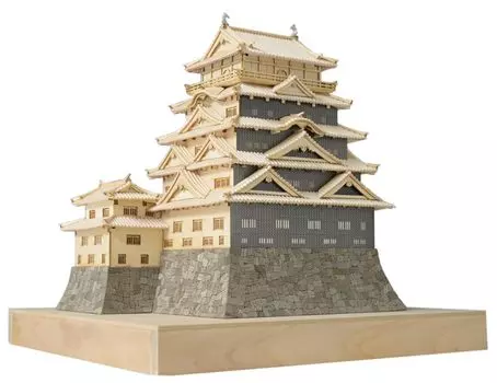 Woody Joe Fukuyama Castle Wooden Model Assembly Kit 1/150