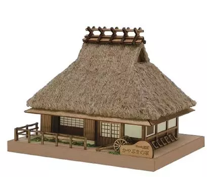 Woody Joe Mini Architecture Series Деревянная модель домика с соломенной крышей №5