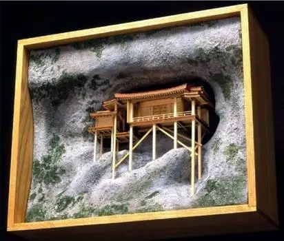 Woody Joe Mitoku Sanbutsuji Temple Nageiredo Wooden Model Assembly Kit 1/75 Mt. коричневый