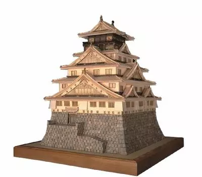 Woody Joe Osaka Castle Wooden Model Assembly Kit 1/150