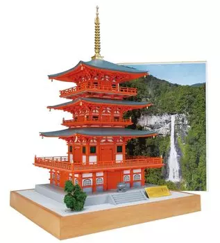 Woody Joe Seigantoji Temple Pagoda Wooden Model Assembly Kit 1/75 Three-storied