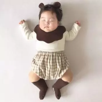 Wooidong Geumson Daily Little Bear Baby Нагрудник для новорожденных, корейские детские товары