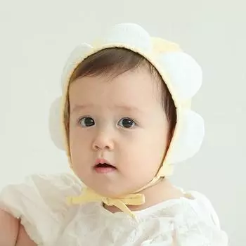 Wooju Child Sunflower Bobo для младенцев, 15 х сетка 8 см, слоновая кость, Популярная детская одежда в Корее
