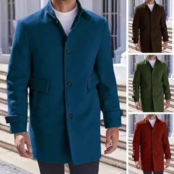 Wool Coat Men s Coat Japan and Korea Casual Coat Breasted M