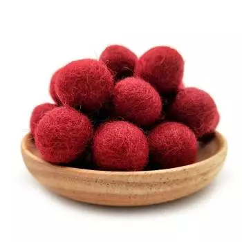 Wool Felt Ball DIY Pompons 10PC Earrings Accessories Colored Fur Ball Handmade Christmas Woolen Yarn Ball 1.5cm 1.5cm чёрный