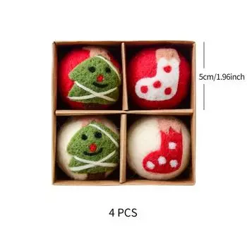 Wool Felt Snowflake Christmas Leaf Christmas Ball Gift Package Christmas Tree Decoration Ball Pendant Christmas Decoration Christmas tree socks