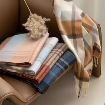 Wool Scarf, Winter Luxury, British Simple Shawl, Versatile, Male and Female Couples, Warm Neck 190*30cm